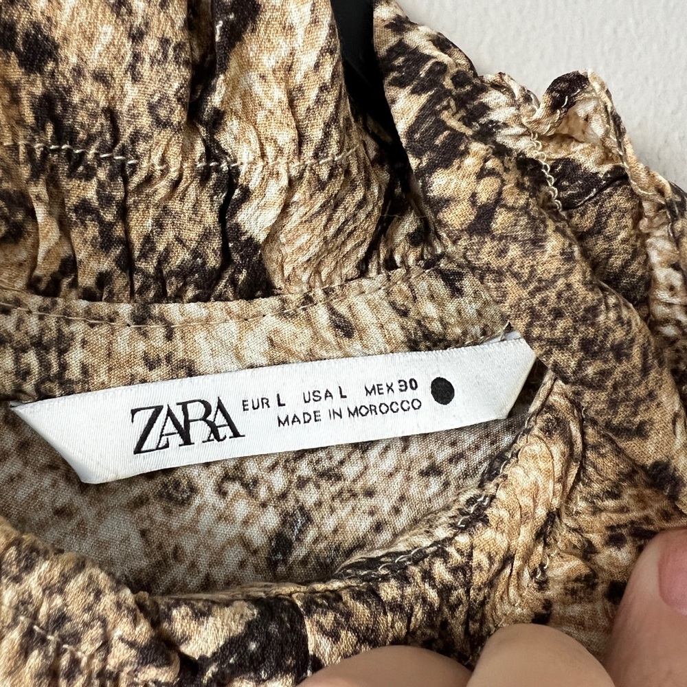 Zara chiffon snake print dress L - Picture 8 of 10